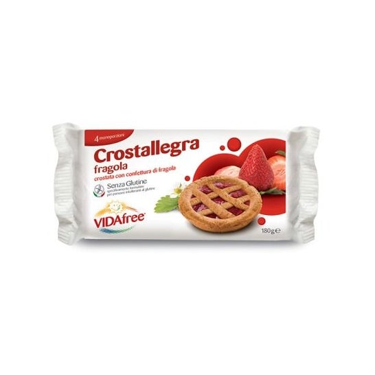 Vidafree Crostallegra Snack Strawberry Snack Sans Gluten 180g