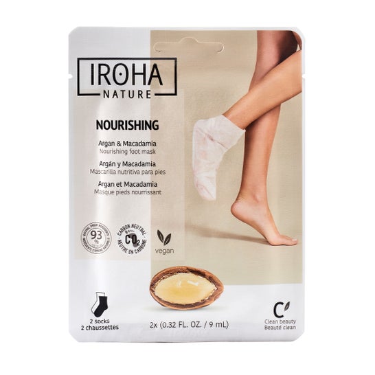 Iroha Nature Calcetines con Aceite de Argán y Macadamia 20ml