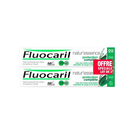 Fluocaril Natur'Essence Pack Dentífrico Protección Completa 2x75ml