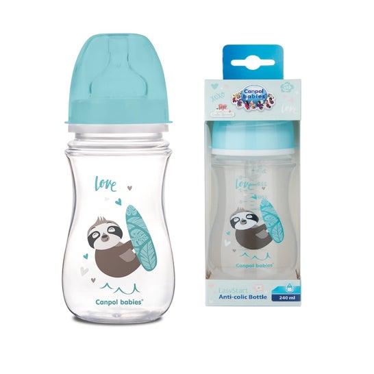 Canpol Babies Biberon Anti-colique Paresseux 240ml 1ut