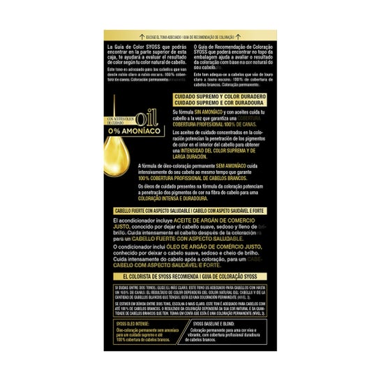 Syoss Oleo Intense N°9.10 Blonde Lumineux Pack 5uts