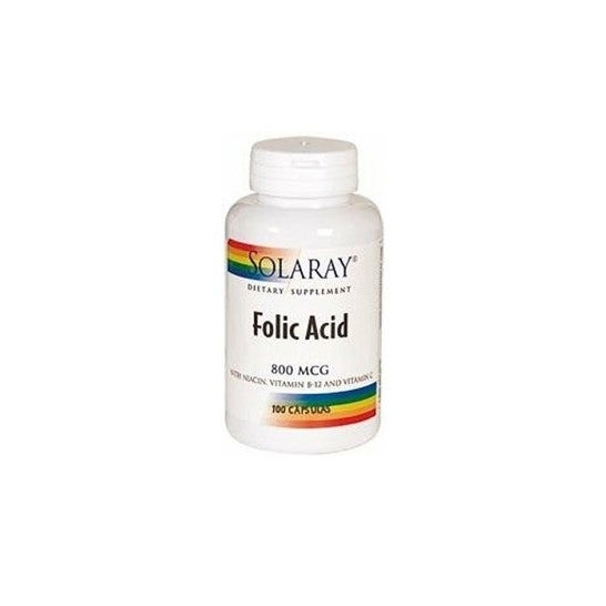 Solaray Acide folique 800 mg 100 capsules