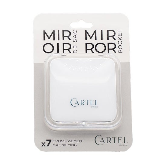 Vitry Cartel Miroir de Sac Carre Blanc 8.5cm x7 1 Unité