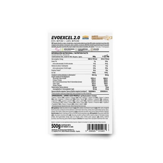 HSN Evoexcel 2.0 Whey Protein Isolate + Concentrate Chocolate Blanco 500g