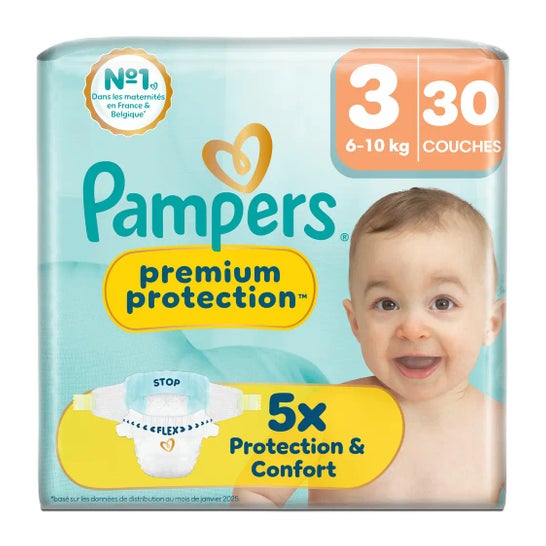 Pampers Premium Protection Pañales Talla 3 6-10 kg 30 uds