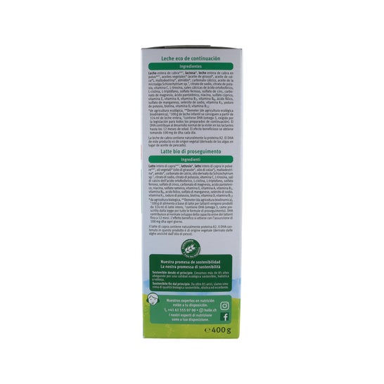 Holle Lait pour nourrissons au lait de chèvre 2 Eco 6M 400g