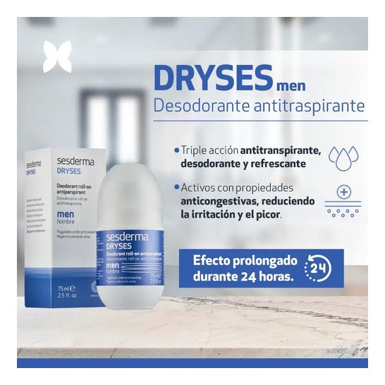 Sesderma Dryses Hombre Desodorante Antitranspirante 2x75ml Sesderma Dryses Hombre Desodorante Antitranspirante 2x75ml