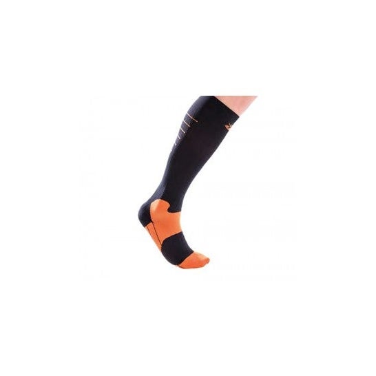 Chaussettes de sport à compression Orliman Ovo2d500 Noir-Orange