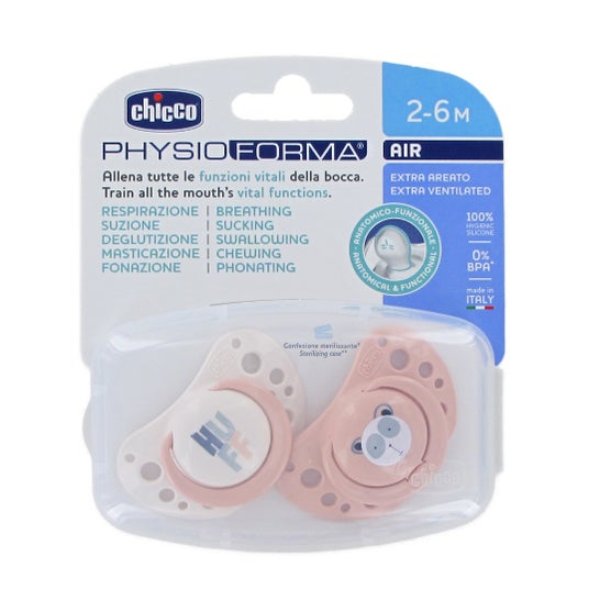 Chicco Physio Forma Air Pink Pacifier 2-6M 2uds