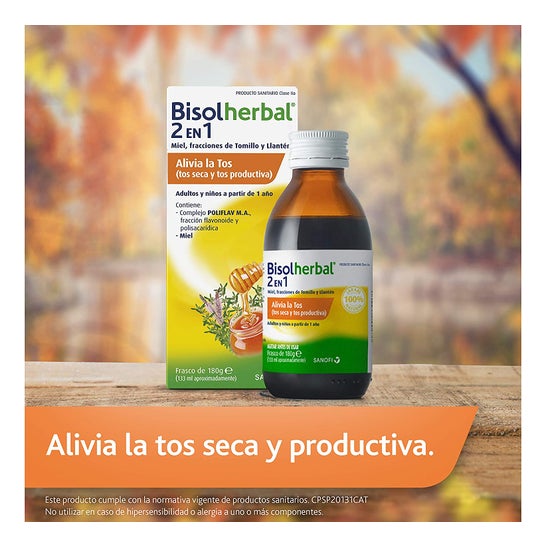 Sirop 2 en 1 à base de plantes bisolées 180 g