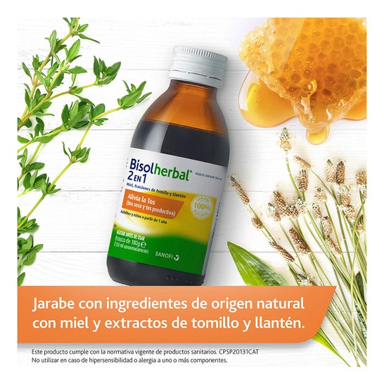 Sirop 2 en 1 à base de plantes bisolées 180 g