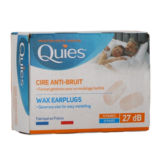 Quies Protection Auditive Cire Naturelle Grande 10 unités