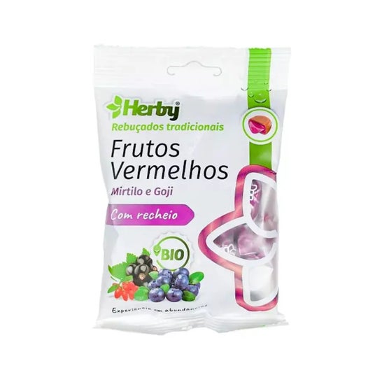 Herby Rebuçados Frutos Vermelhos Mirtilo e Goji Com Recheio 60g