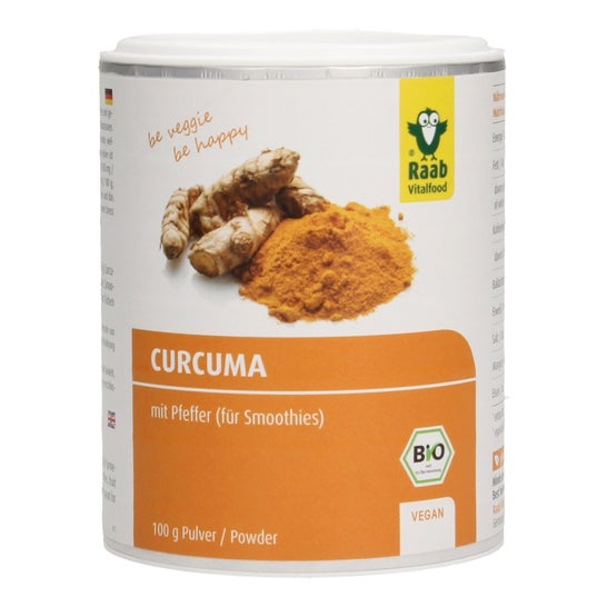 Raab Vitalfood Curcuma avec poivre poudre organique 100g