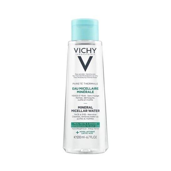 Vichy Pureté Thermale Eau Micellaire Thermale pour Peaux Grasses 200 Ml