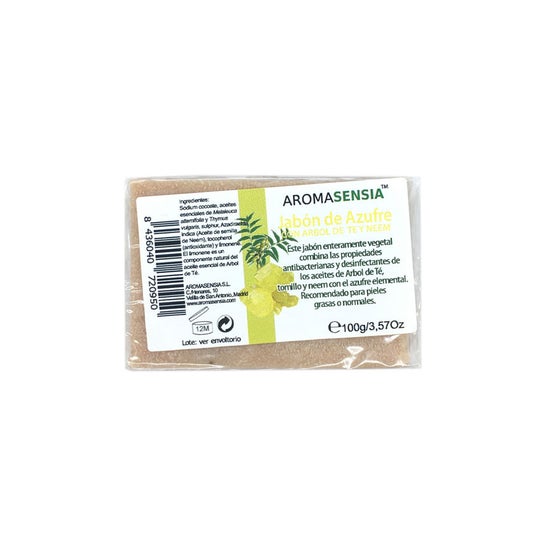 Aromasensia Jabón de Azufre con Árbol de Té y Neem 100g