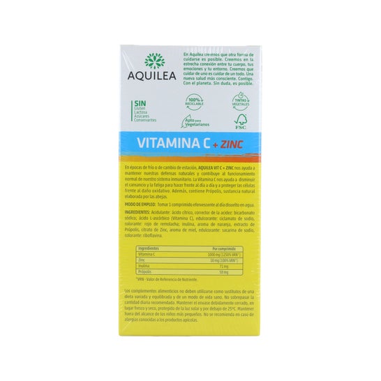 Achillée millefeuille Vitamine C + Zinc 28Comp Effervescent