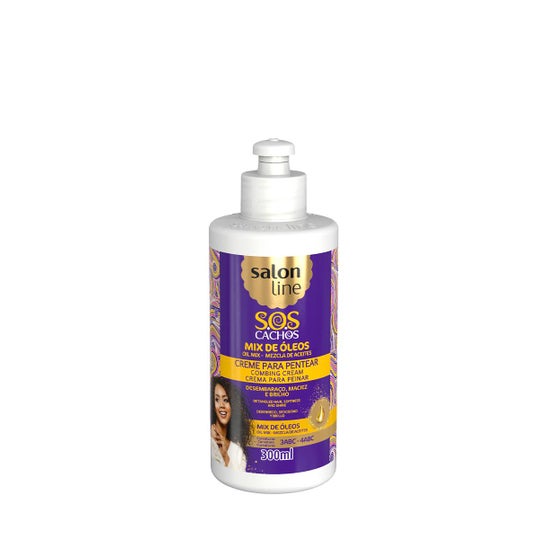 Salon Line SOS Cachos Crème Peignante Mélange d'Huiles 300ml