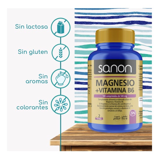 Sanon Magnesio + Vitamina B6 180 Capsules