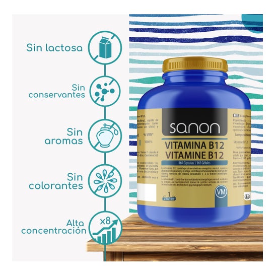 Sanon Vitamine B12 500mg 365caps
