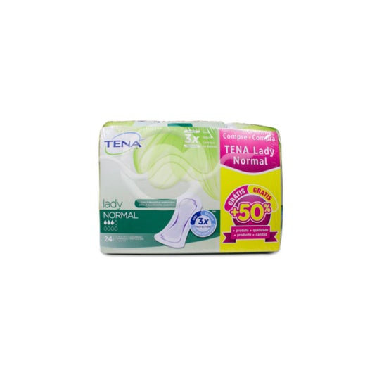 Tena Discreet Serviettes Absorbant d'Urine Léger Normal 24 + 12 uds