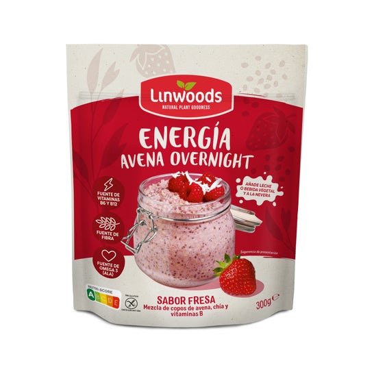 Linwoods Flocons d’avoine pour la nuit Fraise Énergie 300 g