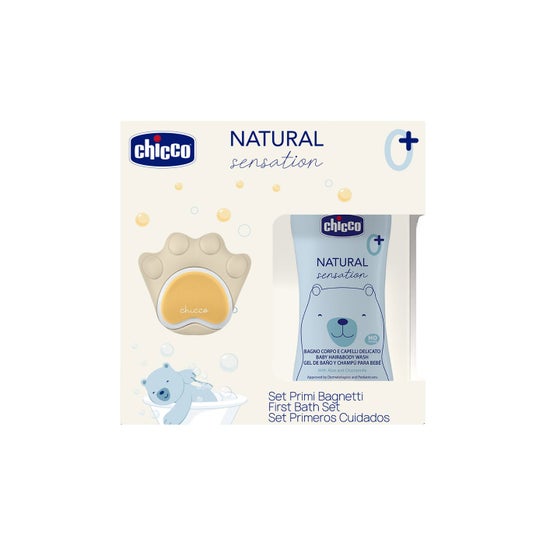 Chicco Pack Natural Sensation Nettoyant 200 ml + Éponge