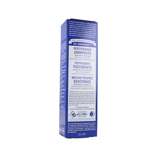 Dr. Bronner's Dentifrice Menthe Poivrée 140g