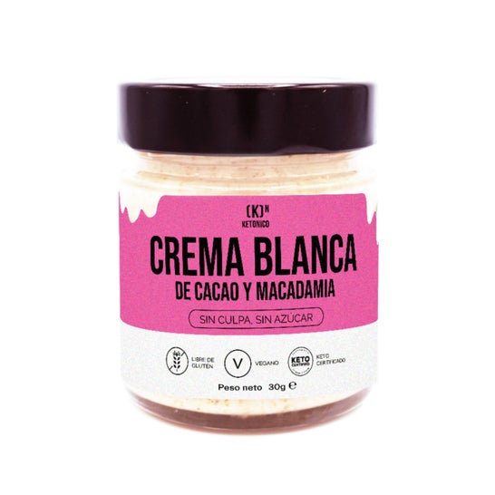 Ketonico Crème Blanche Cacao Macadamias Mct Keto Sans Gluten 30g