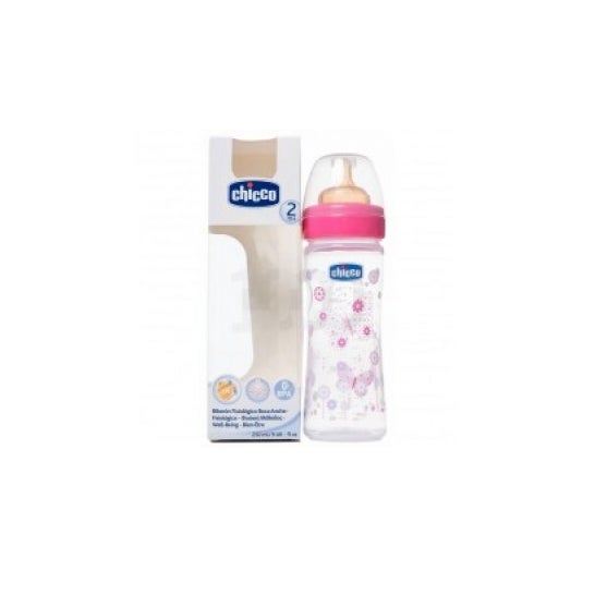Chicco Biberon Pp T Physiological Regular Flow Pink 250ml 2m+ Pink