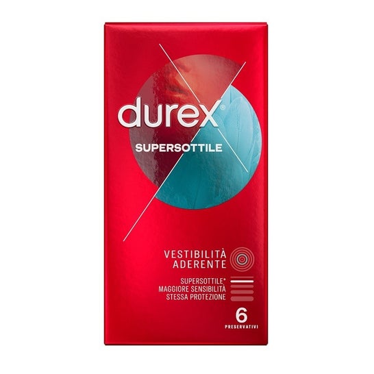 Durex Superthin Close Fit Préservatif 6uts