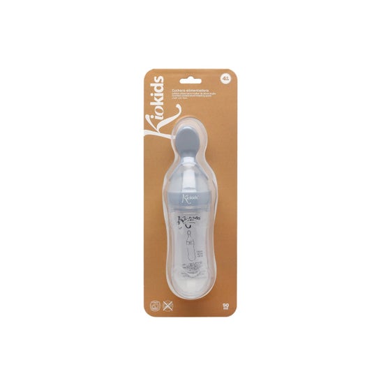 Kiokids Cuillère Alimentaire Gris 90 ml