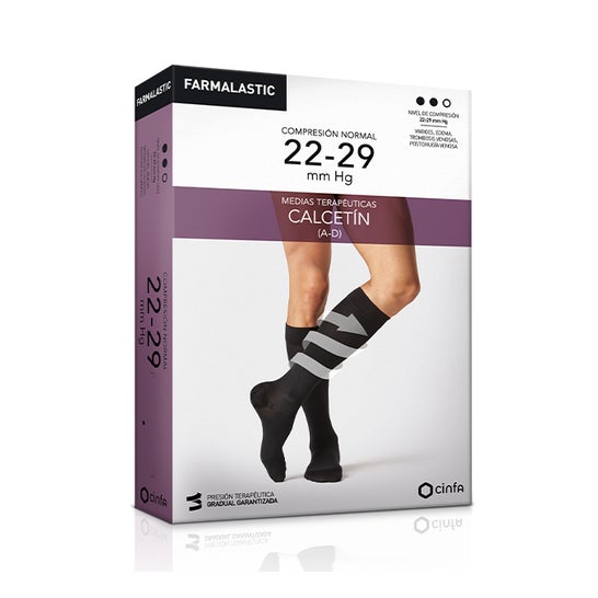 Farmalastic Chaussette (A-D) Compression Normale Noir TS Farmalastic Chaussette (A-D) Compression Normale Noir TS