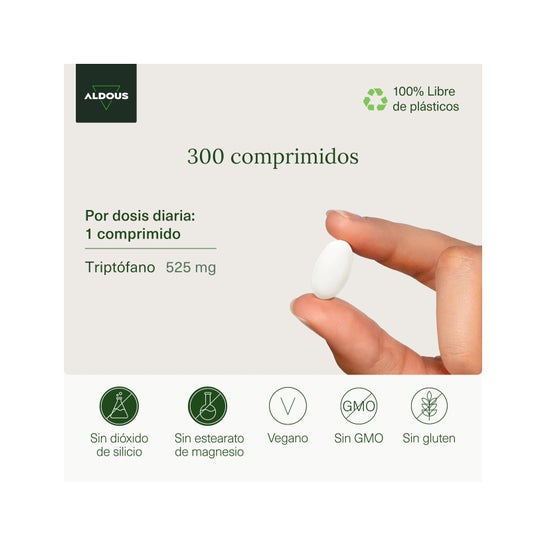Aldous Bio Triptófano Puro Aldous 300 Comprimidos
