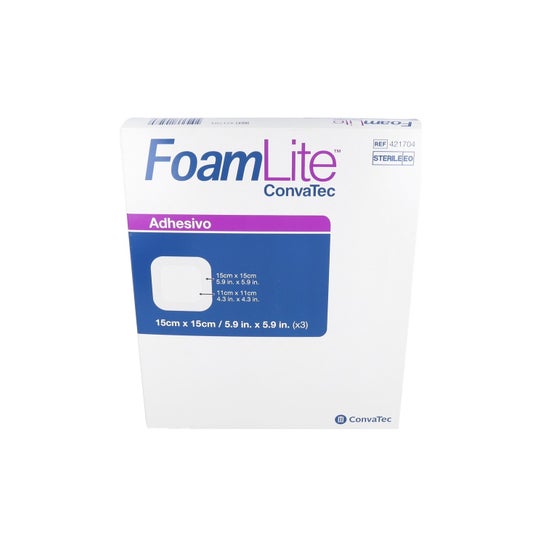 Convatec Foam Lite Apósitos 15x15cm 3uds