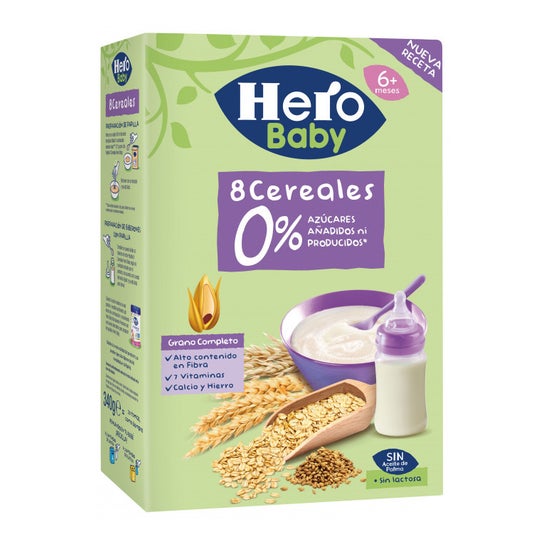 Hero Baby 8 Céréales 0% Sucre Ajouté +6M 340g