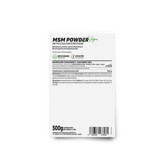 HSN MSM Metilsulfonilmetano en Polvo 500g