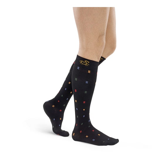 Solidea Socks For You Bamboo Square 1S Noir 1 Paire