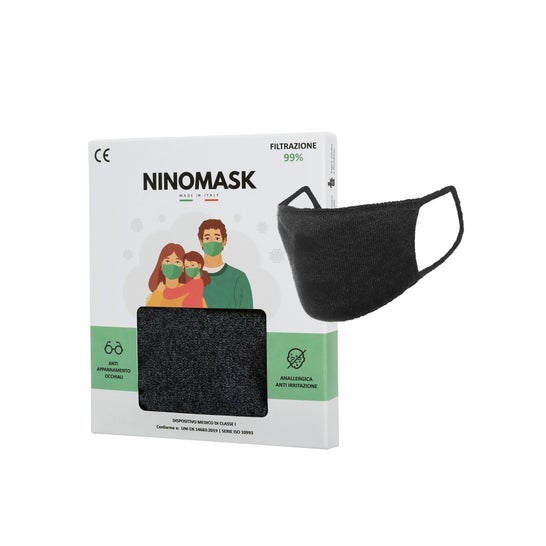 Ninomask Masque Homme Coloris Asphalte + 20 Filtres