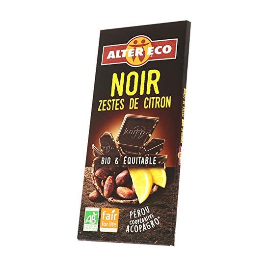 Alter Eco Ecologique Tablette Chocolat Noir au Citron 100g