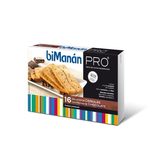 biManán® Pro Biscuits Céréales et Pépites de Chocolat 16 Unités