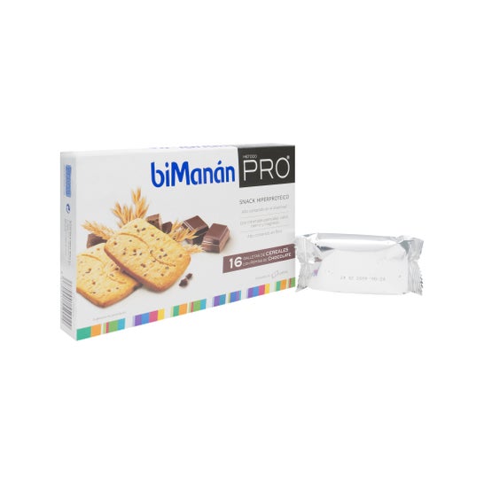 biManán® Pro Biscuits Céréales et Pépites de Chocolat 16 Unités