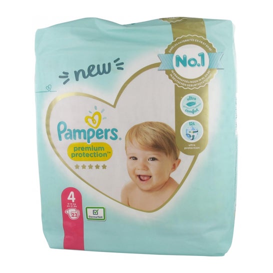 Pampers Couches Premium Protection T-4 9-14kg 23uts