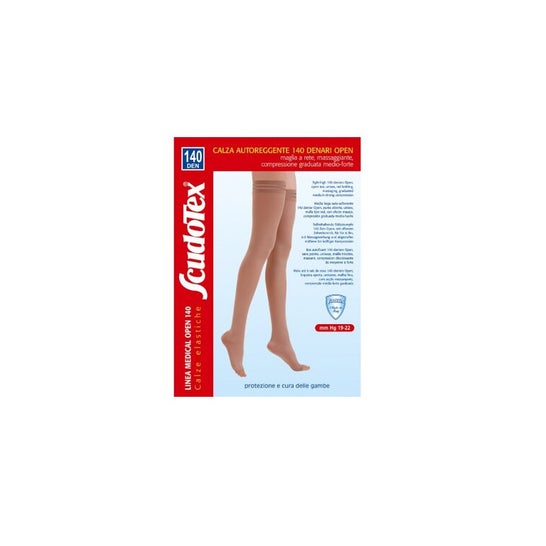 Scudotex 140 Bas Autofixant Open Toe 2 Skin 1 Paire