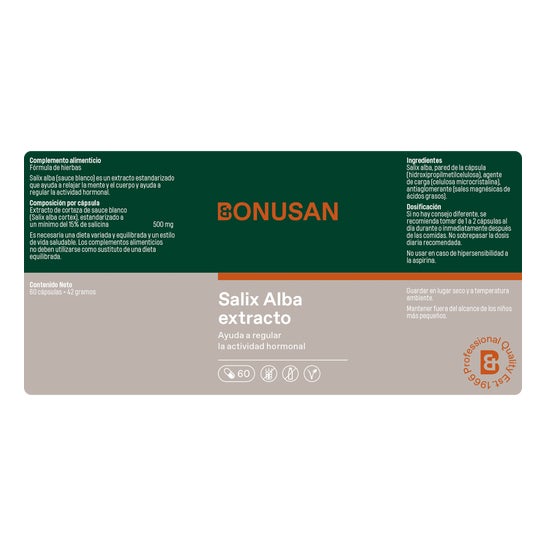 Bonusan Salix Alba Extracto 60caps