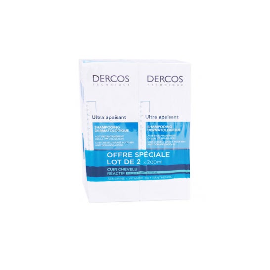 Vichy Dercos shampooing Ultra apaisant cheveux normaux  gras 2x200ml