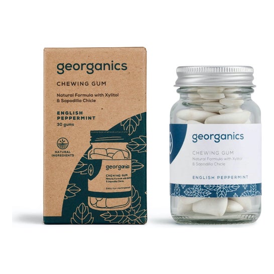 Georganics Natural Chewing Gum English Peppermint 30uts