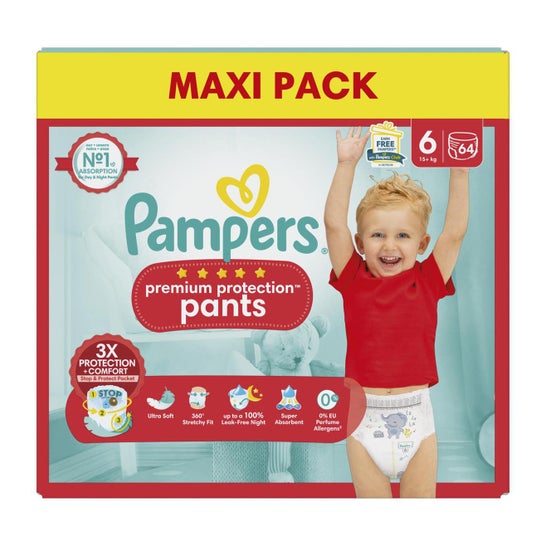 Pampers Premium Protection Pants Couche-Culotte 6 Maxi 64uts