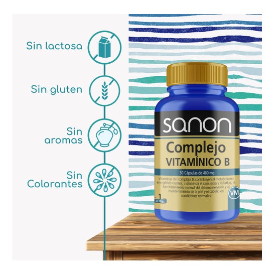 Sanon Complejo Vitamínico B 30 Capsules