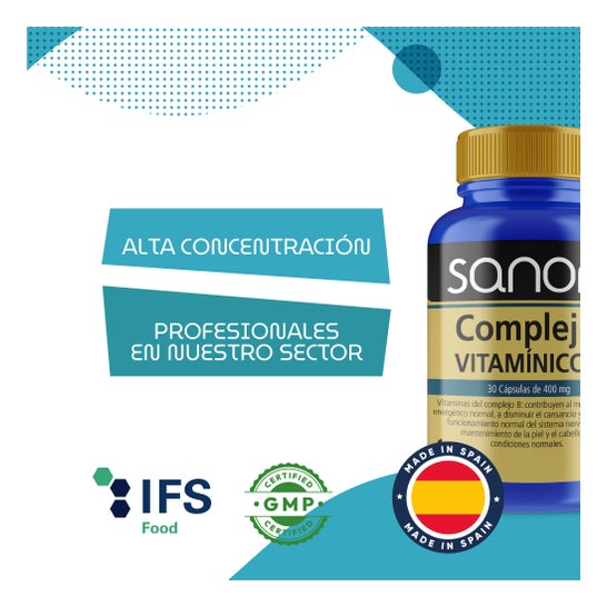 Sanon Complejo Vitamínico B 30 Capsules